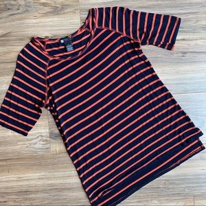 FREE W PURCHASE Striped Half Sleeve Top - Small